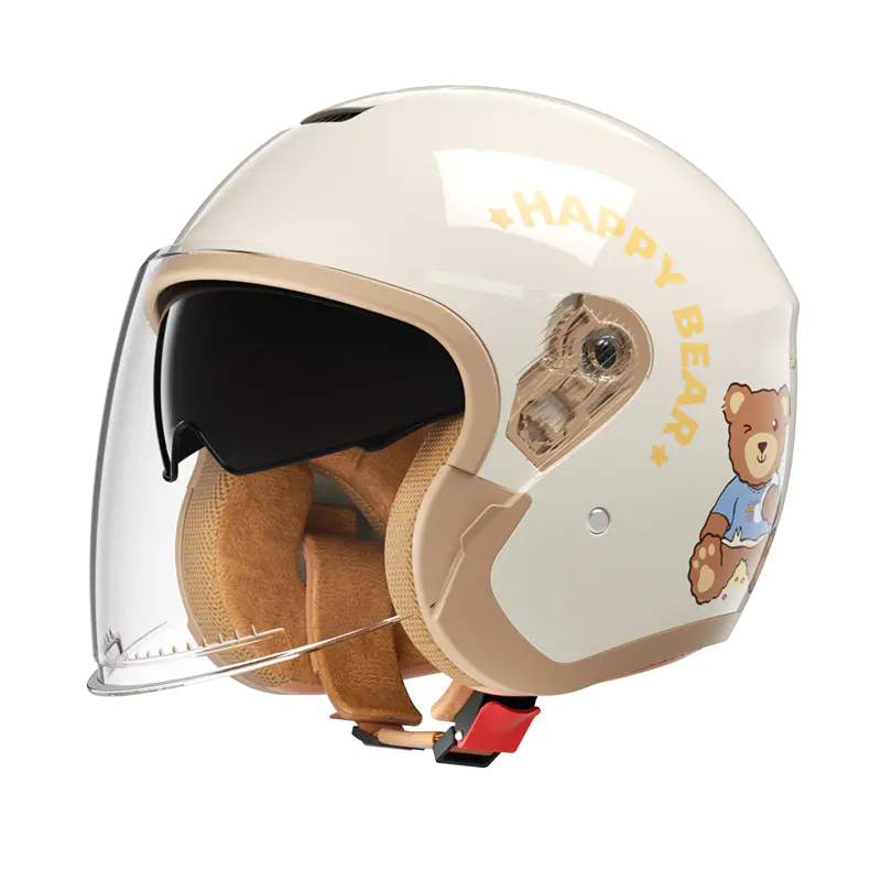 B08 Open Face Motorcycle Helmet Double Visors Motocross Helmet para sa Street Riding